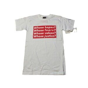 Volcom x Barbara Kruger Whose Hopes Graphic T-Shirt XS White NWT Limited Editio